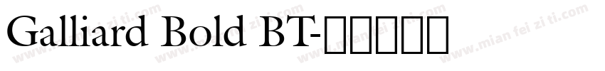 Galliard Bold BT字体转换